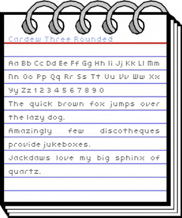 Cardew Three Rounded Font