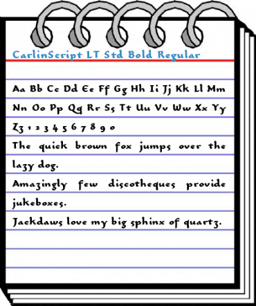 CarlinScript LT Std Bold Regular Font