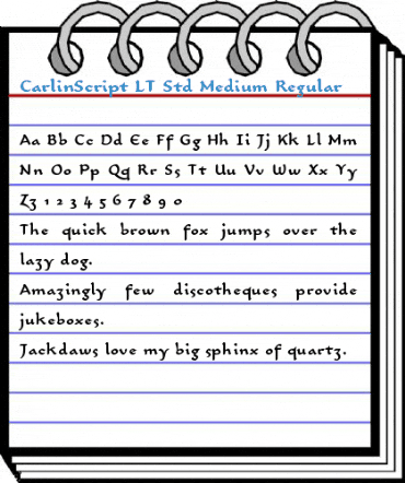 CarlinScript LT Std Medium Regular Font