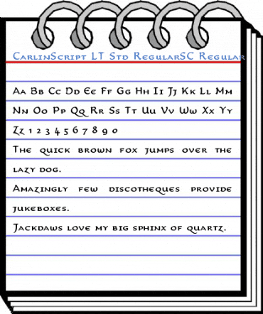 CarlinScript LT Std RegularSC Regular Font