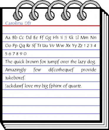 Carolina Dfr Font