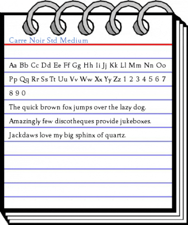 Carre Noir Std Medium Font