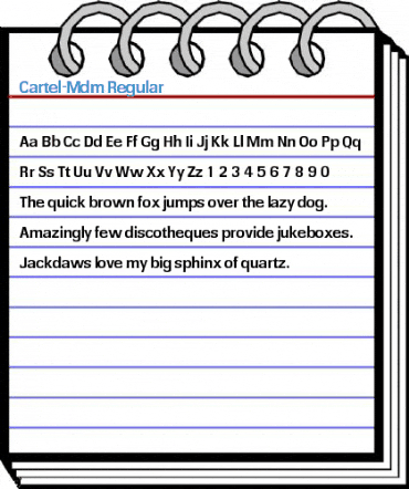 Cartel-Mdm Regular Font