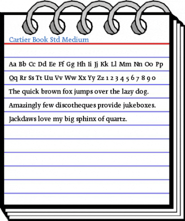 Cartier Book Std Medium Font
