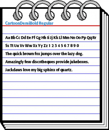 CartoonDemiBold Regular Font