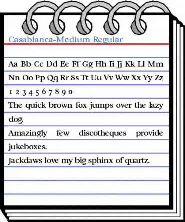 Casablanca-Medium Regular Font