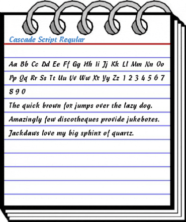 Cascade Script Regular Font
