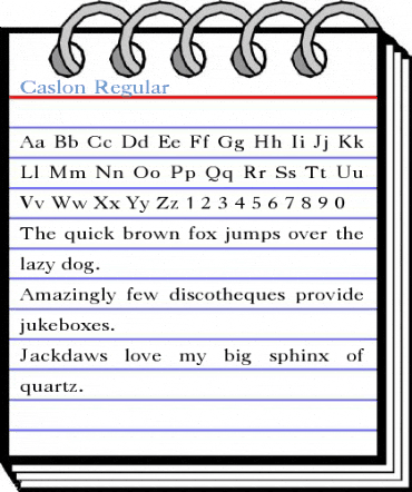 Caslon Regular Font