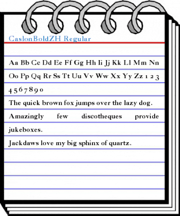 CaslonBoldZH Regular Font