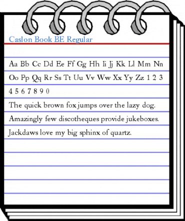 Caslon Book BE Regular Font