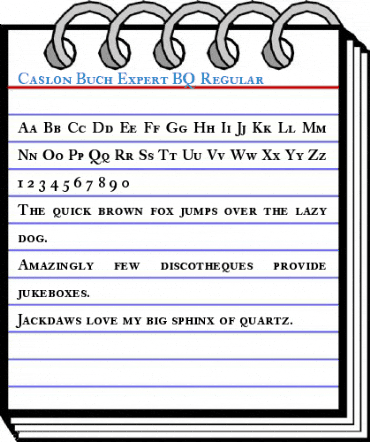 Caslon Buch Expert BQ Regular Font