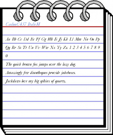 CaslonC437 ItalicH Font
