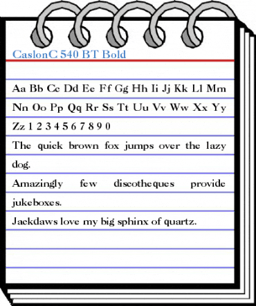 CaslonC 540 BT Bold Font