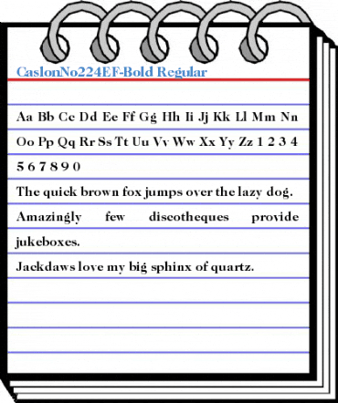 CaslonNo224EF-Bold Regular Font