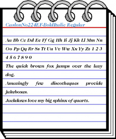 CaslonNo224EF-BoldItalic Regular Font