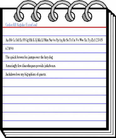 Caslon RR Regular ExtraCond Font