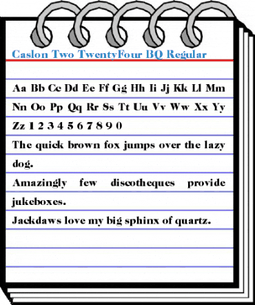 Caslon Two TwentyFour BQ Regular Font
