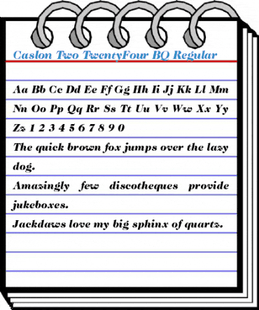 Caslon Two TwentyFour BQ Regular Font