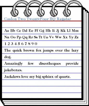 Caslon Two TwentyFour BQ Regular Font