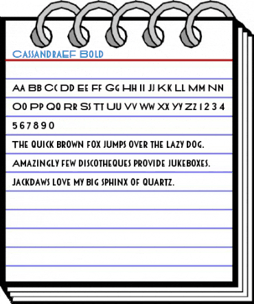 CassandraEF Bold Font