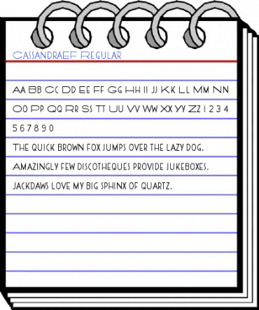 CassandraEF Regular Font