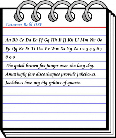 Cataneo Bold OSF Font