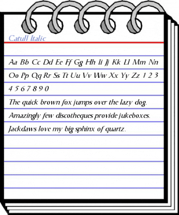 Catull Italic Font