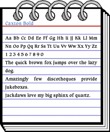 Caxton Bold Font