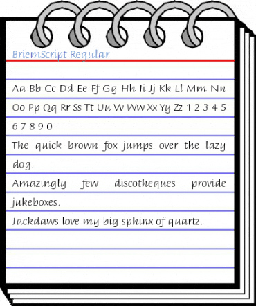 BriemScript Regular Font