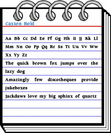 Caxton Bold Font