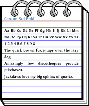Caxton Std Bold Font