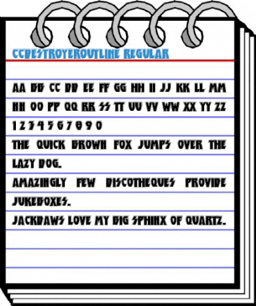 CCDestroyerOutline Regular Font