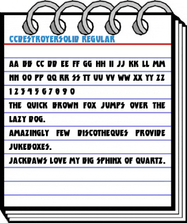 CCDestroyerSolid Regular Font