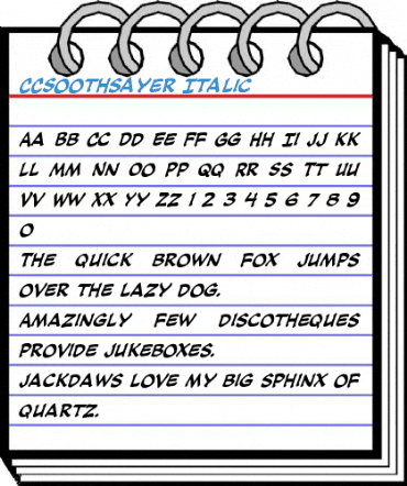 CCSoothsayer Italic Font