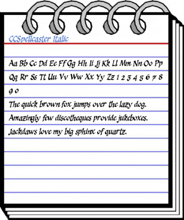 CCSpellcaster Italic Font