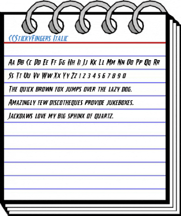 CCStickyFingers Font