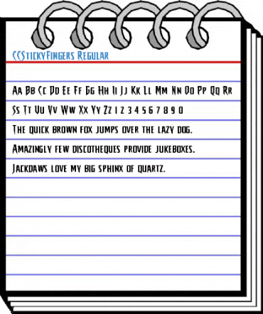 CCStickyFingers Regular Font