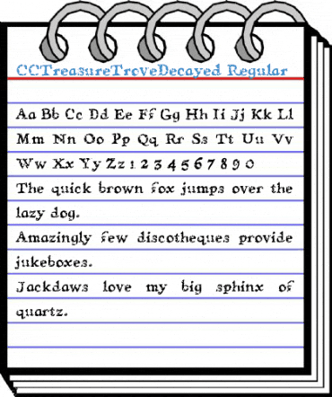 CCTreasureTroveDecayed Regular Font