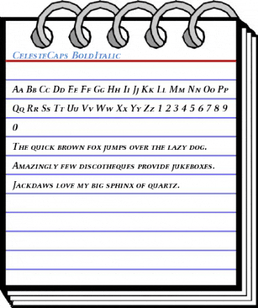 CelesteCaps BoldItalic Font