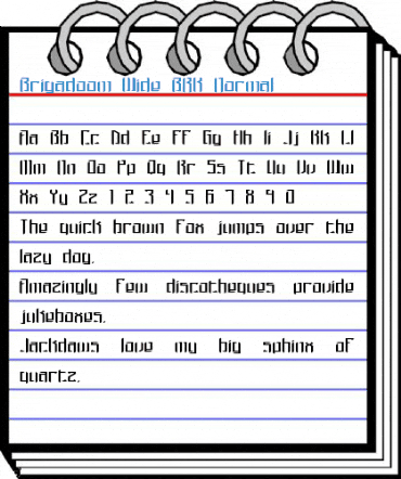 Brigadoom Wide BRK Normal Font
