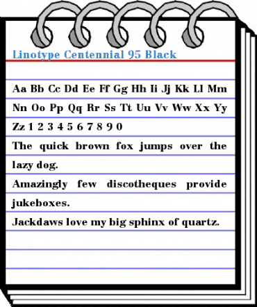 Linotype Centennial 95 Black Font