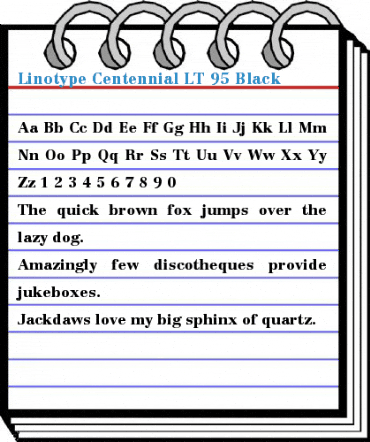 Linotype Centennial LT 95 Black Font