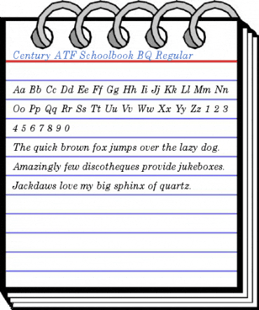 Century ATF Schoolbook BQ Regular Font