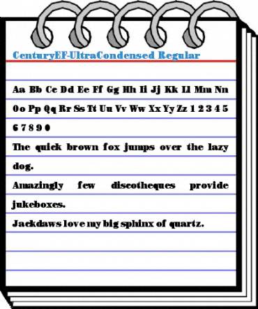 CenturyEF-UltraCondensed Regular Font