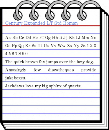 Century Expanded LT Std Roman Font