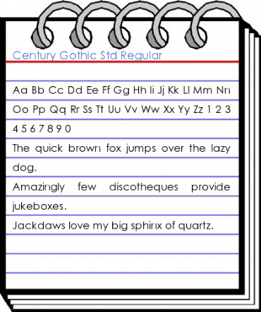 Century Gothic Std Regular Font