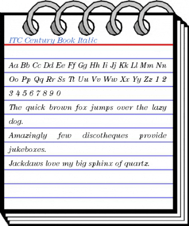ITC Century Book Italic Font