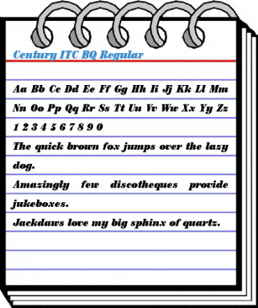 Century ITC BQ Regular Font