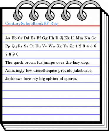 CenturySchoolbookEF Reg Font