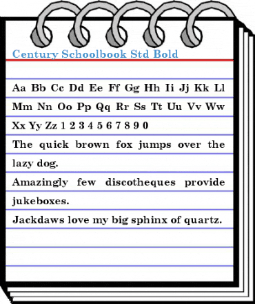 Century Schoolbook Std Bold Font